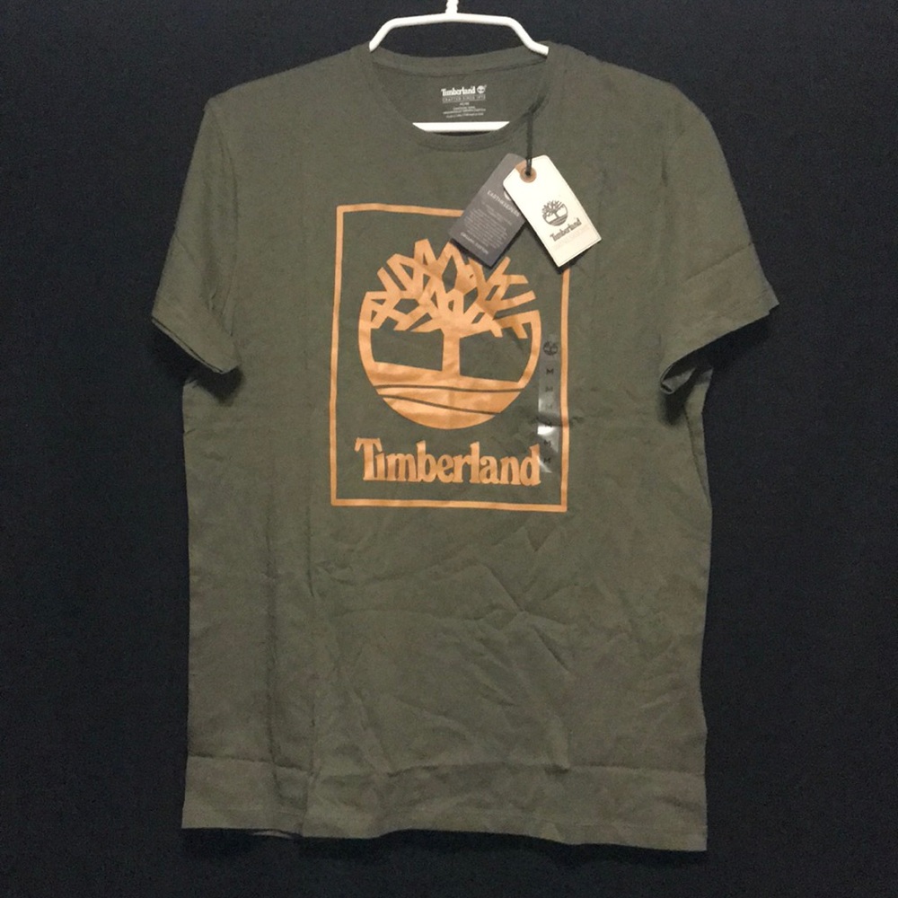 nwt olive organic Timberland s/s